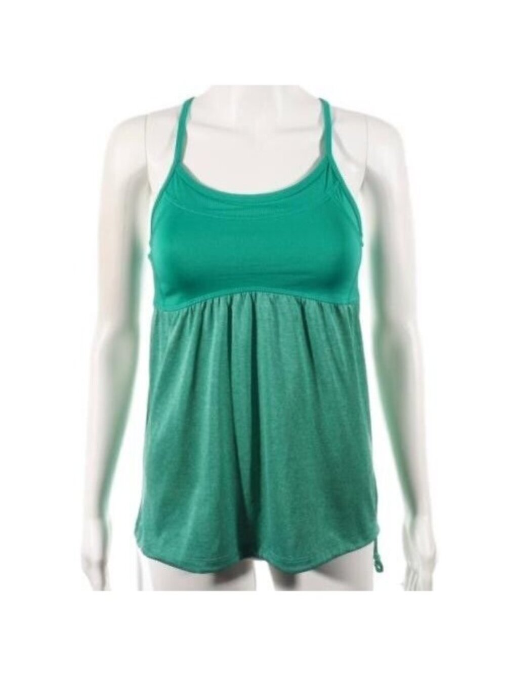 Champion Athletic Tank Top Size XS Racerback Shelf Bra Empire Green Adjustable